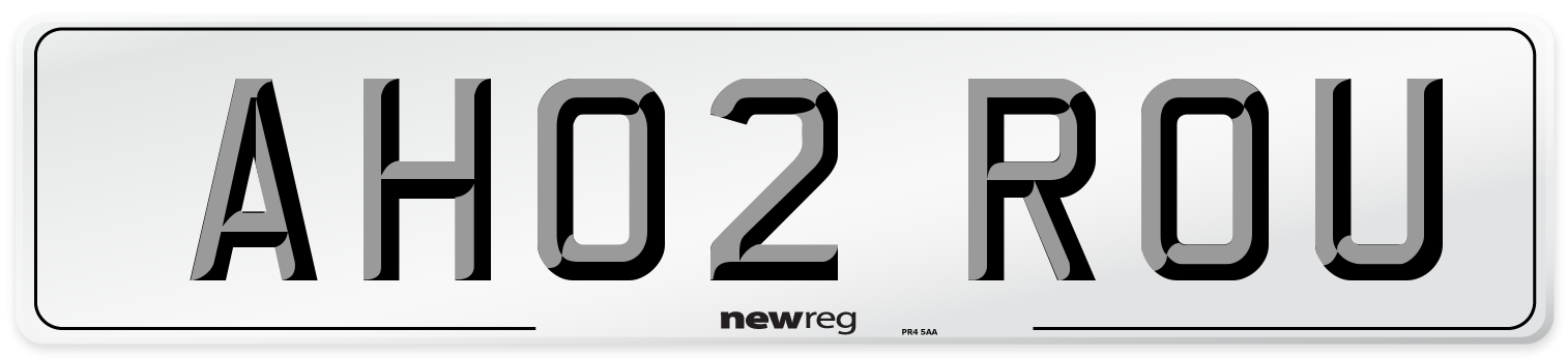 AH02 ROU Number Plate from New Reg